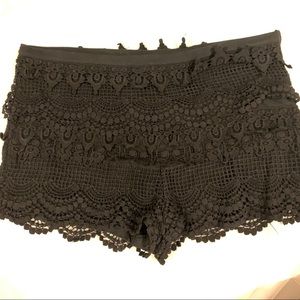 Black Lace Shorts